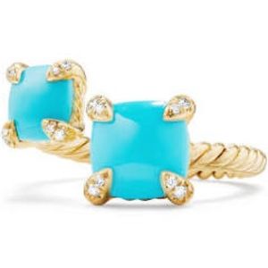 David Yurman 18K Chatelaine Ring ONLY w/ Turquoise